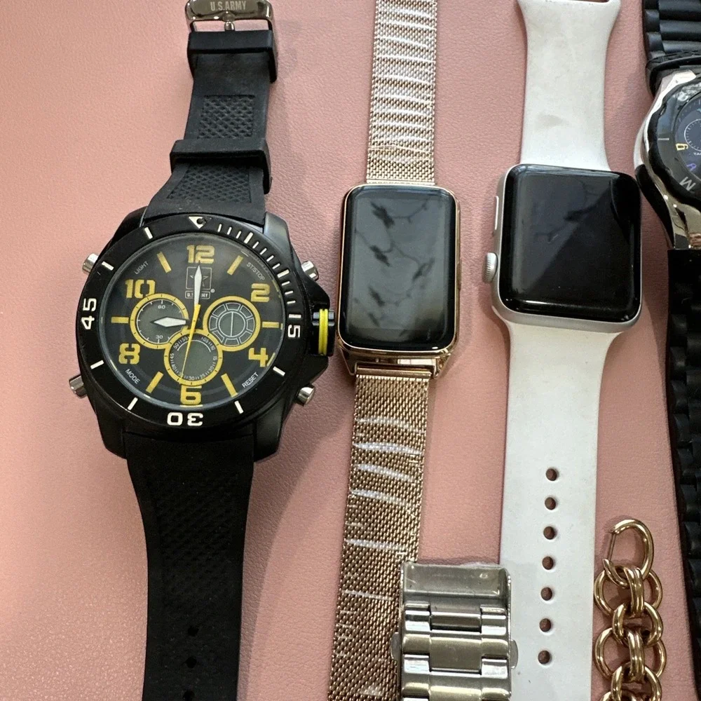 Lot Of 9 Assorted Watches Various Brands Mens Womens As-Is See Pictures
